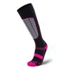 Pure Athlete Alpine Ski Socks Wool Snowboard and Skiing Warm Midweight Socks Merino Men and Women (L/XL, 1 Pair - Black/Neon Pink) view 1