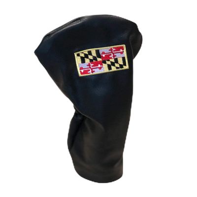 Peach State Golf Winston Collection Maryland State Flag Leather Driver Headcover Black