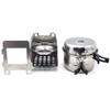 SMT- Portable Camping Outdoor Stove Cookware Stainless Steel Cooking Picnic Bowl Pot Pan Set view 4