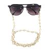 Fashion Culture Gold-Tone Crystal Sunglasses Strap & Mask Holder, Multifunctional Face Mask Chain with Snap Hook & Eyeglass Loops, 28" view 1