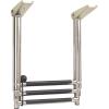 Mojiate 3-Step Telescoping Boat Ladder | Marine-Grade 316 Stainless Steel | 900lb Capacity | Anti-Slip Treads & Dual Handrails | Collapsible for Pontoon, Yacht & Dock view 3