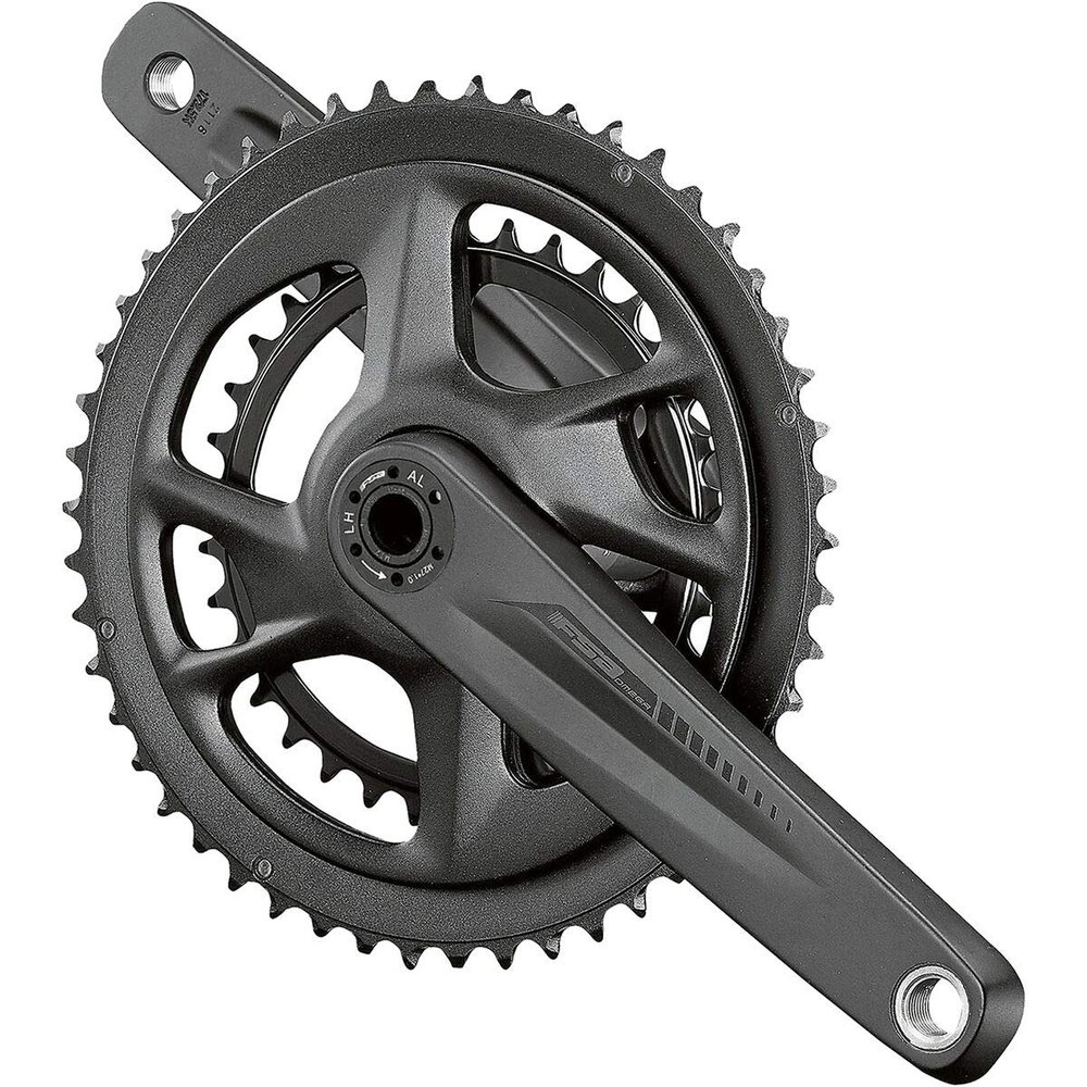 FSA Full Speed Ahead - Omega Adventure Series Aluminum Double Crankset | MegaExo and ABS Technology | for Road and Gravel | 10/11 11 Speed Compatible | 32/48T 175mm