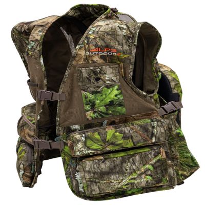 ALPS OutdoorZ Super Elite 4.0 Camo Turkey Vest Made with Quiet Cotton Featuring Removable Fold Away Seat, Game Bag, and Pockets for Calls and Strikers, Mossy Oak Obsession, XL/XX