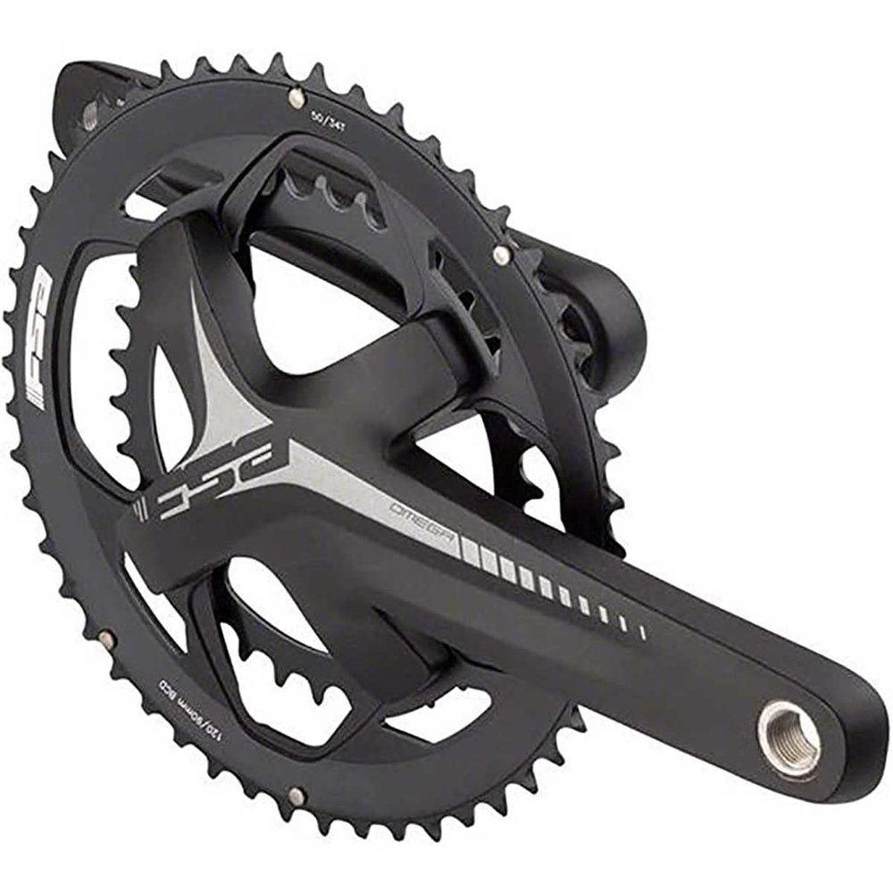 Full Speed Ahead - Omega Adventure Series Alloy Double Crankset Without Bottom Bracket | MegaExo and BB386EVO Technology | for Road Bike | 10/11 Speed Compatible | 30/46T 165 mm