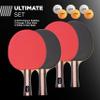 STIGA Performance 4 Player Ping Pong Paddle Set of 4  Table Tennis Rackets, 6  3 Star Orange and White Balls view 4