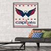 Trends International NHL Washington Capitals - Logo 14 Wall Poster, 22.375" x 34", Barnwood Framed Version view 2