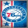 Trends International NBA Philadelphia 76ers - Logo 15 Wall Poster, 14.725" x 22.375", Barnwood Framed Version view 1