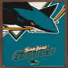 Trends International NHL San Jose Sharks - Logo 14 Wall Poster, 14.725" x 22.375", Mahogany Framed Version view 1