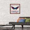 Trends International NHL Washington Capitals - Logo 14 Wall Poster, 14.725" x 22.375", Mahogany Framed Version view 2