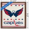 Trends International NHL Washington Capitals - Logo 14 Wall Poster, 14.725" x 22.375", Mahogany Framed Version view 3
