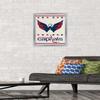 Trends International NHL Washington Capitals - Logo 14 Wall Poster, 14.725" x 22.375", Silver Framed Version view 2