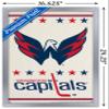 Trends International NHL Washington Capitals - Logo 14 Wall Poster, 14.725" x 22.375", Silver Framed Version view 3