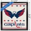 Trends International NHL Washington Capitals - Logo 14 Wall Poster, 14.725" x 22.375", Black Framed Version view 3