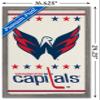 Trends International NHL Washington Capitals - Logo 14 Wall Poster, 14.725" x 22.375", Barnwood Framed Version view 3