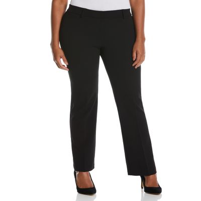 Rafaella Womens Soft Crepe Modern Fit Dress (Petite And Missy Sizes 4-16) Pants, Black, 12 Petite US