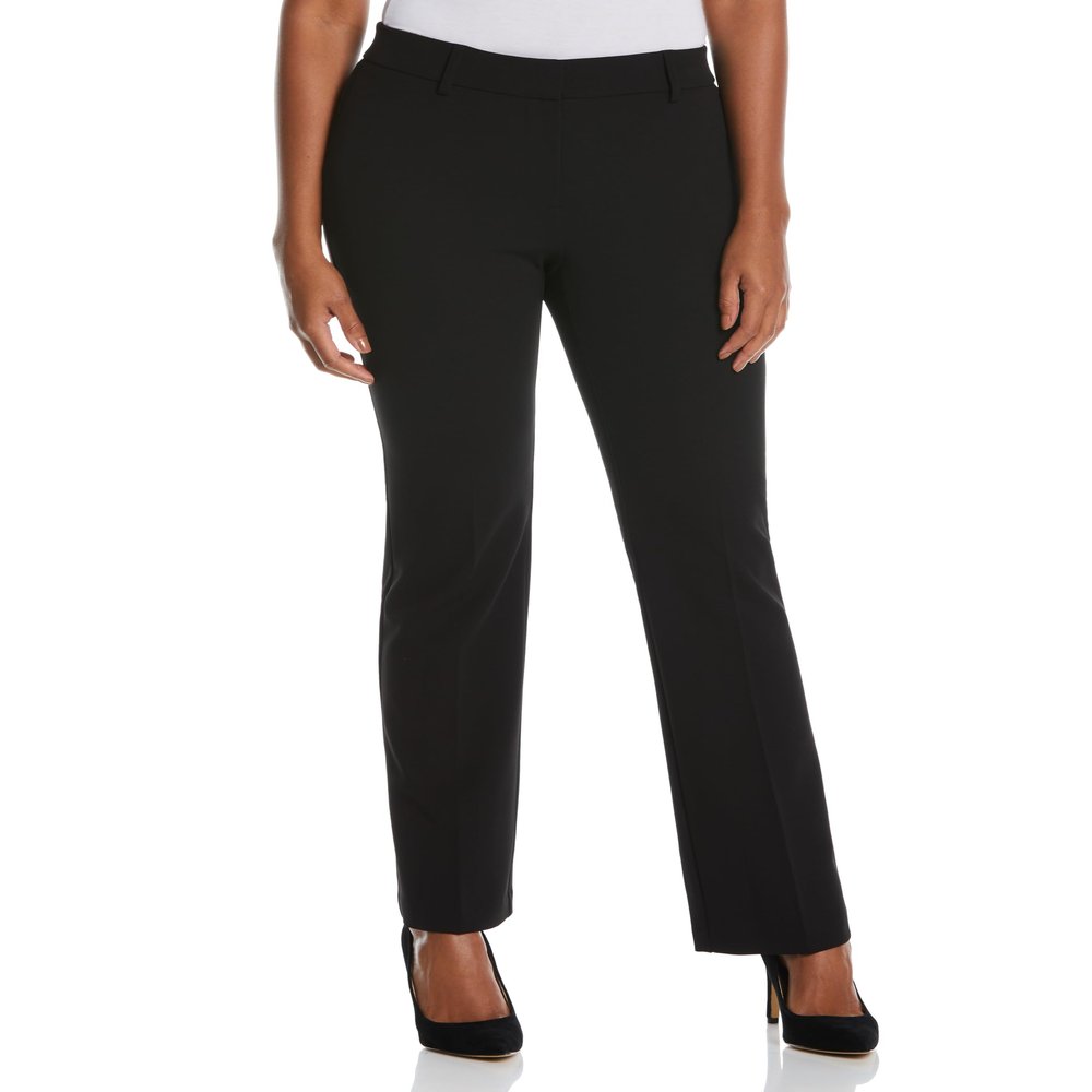Rafaella Womens Soft Crepe Modern Fit Dress (Petite And Missy Sizes 4-16) Pants, Black, 12 Petite US