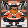 Trends International NHL Philadelphia Flyers - Gritty 19 Wall Poster, 14.725" x 22.375", Mahogany Framed Version view 1