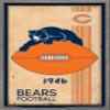 Trends International NFL Chicago Bears - Retro Logo 14 Wall Poster, 22.375" x 34", Barnwood Framed Version view 1