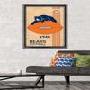 Trends International NFL Chicago Bears - Retro Logo 14 Wall Poster, 22.375" x 34", Barnwood Framed Version view 2