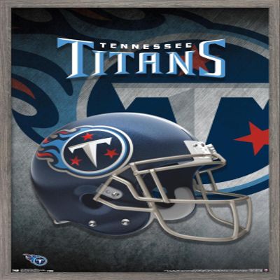 Trends International NFL Tennessee Titans - Helmet 18 Wall Poster, 22.375" x 34", Barnwood Framed Version