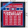 Trends International NHL Montreal Canadiens Champions 13 Wall Poster, 14.725" x 22.375", Black Framed Version view 3
