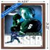 Trends International NHL Vancouver Canucks - Brock Boeser 18 Wall Poster, 14.725" x 22.375", Mahogany Framed Version view 3