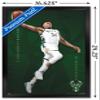Trends International NBA Milwaukee Bucks - Giannis Antetokounmpo 19 Wall Poster, 14.725" x 22.375", Black Framed Version view 3