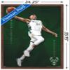 Trends International NBA Milwaukee Bucks - Giannis Antetokounmpo 19 Wall Poster, 22.375" x 34", Mahogany Framed Version view 3