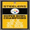 Trends International NFL Pittsburgh Steelers - Champions 13 Wall Poster, 22.375" x 34", Barnwood Framed Version view 1