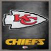 Trends International NFL Kansas City Chiefs - Logo 13 Wall Poster, 22.375" x 34", Barnwood Framed Version view 1