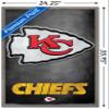 Trends International NFL Kansas City Chiefs - Logo 13 Wall Poster, 22.375" x 34", Barnwood Framed Version view 3