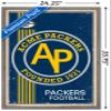 Trends International NFL Green Bay Packers - Retro Logo 14 Wall Poster, 22.375" x 34", Barnwood Framed Version view 3