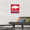 NFL Buffalo Bills - Retro Logo 15 Wall Poster, 22.4L" x 14.7W", White Framed Version view 2