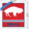 NFL Buffalo Bills - Retro Logo 15 Wall Poster, 22.4L" x 14.7W", White Framed Version view 3