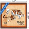 NFL Cincinnati Bengals - Retro Logo 14 Wall Poster, 22.4L" x 14.7W", Mahogany Framed Version view 3