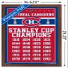 Trends International NHL Montreal Canadiens Champions 13 Wall Poster, 14.725" x 22.375", Mahogany Framed Version view 3