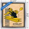 Trends International NFL Pittsburgh Steelers - Retro Logo 14 Wall Poster, 14.725" x 22.375", Silver Framed Version view 3