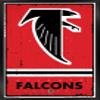 Trends International NFL Atlanta Falcons - Retro Logo 15 Wall Poster, 14.725" x 22.375", Black Framed Version view 1
