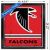 Trends International NFL Atlanta Falcons - Retro Logo 15 Wall Poster, 14.725" x 22.375", Black Framed Version view 3