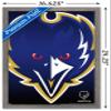 Trends International NFL Baltimore Ravens - Logo 14 Wall Poster, 14.725" x 22.375", Barnwood Framed Version view 3