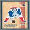 Trends International NFL New England Patriots - Retro Logo 14 Wall Poster, 22.375" x 34", Barnwood Framed Version view 1