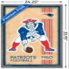 Trends International NFL New England Patriots - Retro Logo 14 Wall Poster, 22.375" x 34", Barnwood Framed Version view 3