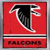 Trends International NFL Atlanta Falcons - Retro Logo 15 Wall Poster, 14.725" x 22.375", Silver Framed Version view 1