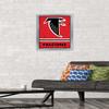 Trends International NFL Atlanta Falcons - Retro Logo 15 Wall Poster, 14.725" x 22.375", Silver Framed Version view 2
