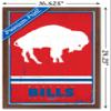NFL Buffalo Bills - Retro Logo 15 Wall Poster, 22.4L" x 14.7W", Mahogany Framed Version view 3