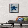 Trends International NFL Dallas Cowboys - Retro Logo 14 Wall Poster, 14.725" x 22.375", Mahogany Framed Version view 2