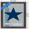 Trends International NFL Dallas Cowboys - Retro Logo 14 Wall Poster, 14.725" x 22.375", Mahogany Framed Version view 3