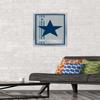 Trends International NFL Dallas Cowboys - Retro Logo 14 Wall Poster, 14.725" x 22.375", Silver Framed Version view 2