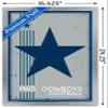 Trends International NFL Dallas Cowboys - Retro Logo 14 Wall Poster, 14.725" x 22.375", Silver Framed Version view 3