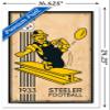 Trends International NFL Pittsburgh Steelers - Retro Logo 14 Wall Poster, 14.725" x 22.375", White Framed Version view 3